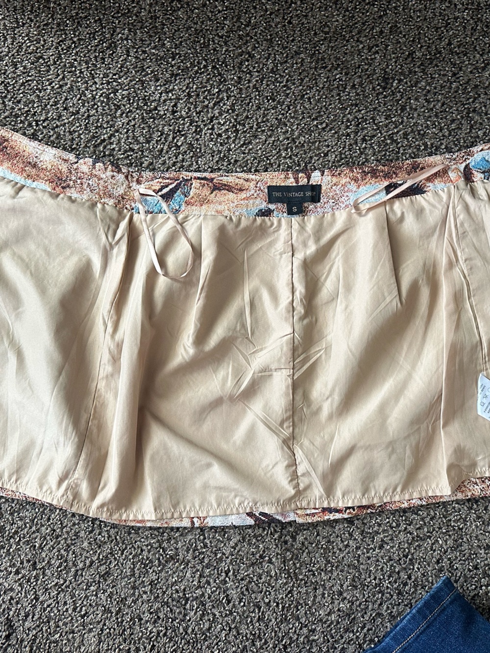 The Vintage Shop Brown Horse-Print Mini Skirt with Center Zip - Picture 4 of 5